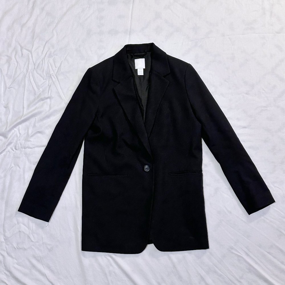 H&M Black Single Breasted Blazer